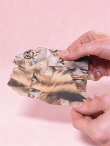 50件套DIY纸猫套装，趣味3D纸狗、猫和恐龙模型，装饰纸艺套装 - 折纸乐趣，可爱3D纸猫狗模型，创意手工活动，折叠你自己的纸猫形状 - 彩色 - 查看 8