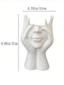 Hộp đựng đồ để bàn hình người, đa chức năng dùng để đựng bút/cọ trang điểm. - Nhiều màu - Xem 5