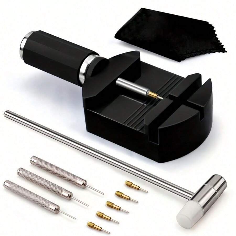 11pcs Watch Repair Tool Kit With Watch Strap Removing Tool And Replacement Heads