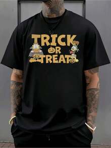 Men Plus Size T-Shirts - Black - View 1