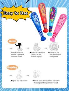 60cm Long PVC Inflatable Hammer, Suitable For Outdoor Lawn, Garden, Team Games, Family Games, Interactive Games, Team Activities, Decorative Props, Party Props And Gifts - Multicolor - View 6