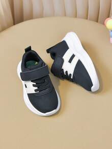 1 par de zapatos infantiles, zapatos de malla negra con suela blanda, zapatillas infantiles con , para primavera y otoño - Negro - Ver 9