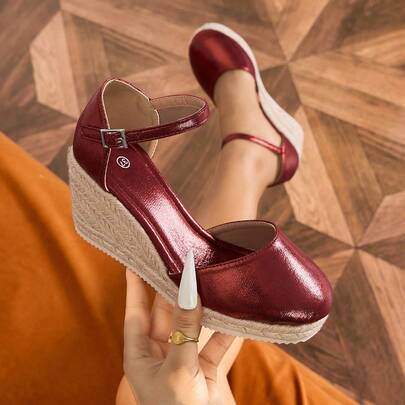 Women's Platform Wedge Sandals, Elegant High Heel Peep Toe Beach Shoes For Summer