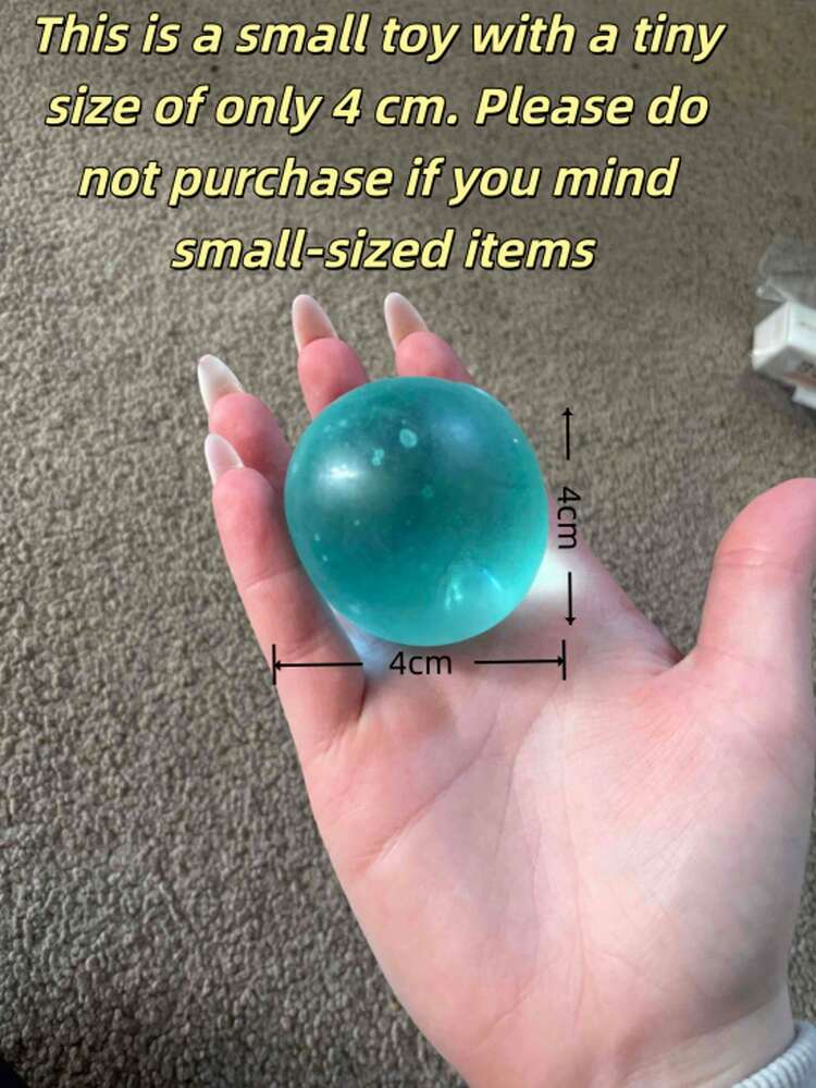 1/2个可爱蓝色椰子油慢回弹减压球，6厘米圆形麦芽纹理减压玩具，适合办公室放松/居家娱乐，经济实惠又有趣，非常适合母亲节/毕业典礼、情人节、婚礼、玩具、吊坠、柔软毛绒玩具、生日、房间装饰（这是一款小玩具，尺寸仅4厘米。如果您不喜欢小物件，请勿购买） - 捏捏樂 - 查看 13