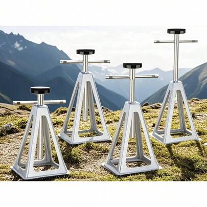 RV Trailer Jack Stands 4 Pack, Heavy Duty Adjustable Screw Jacks 11–17 Inch, 7500 Lbs Leveling & Stabilizer Jacks With Non-Slip Base For RV, Camper & Trailer