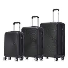 YONSLY Large Black Suitcase 20/24/28 Inches With 4 Wheels 360° Mesh Pocket Combination Lock Soft Rubber Handle Suitcase Set Suitcase For Vacation - Black - View 14