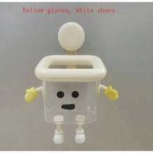 1PC Multi-Functional Storage Jar - Strong Suction Cups Equipped, Adorable Cartoon Style, Funny Random Color Matching - 1pcs - View 5