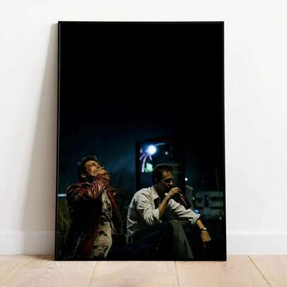 1pc Unframed "Fight Club" Minimalist Movie Poster Print | Artwork For David Fincher's Thriller Film