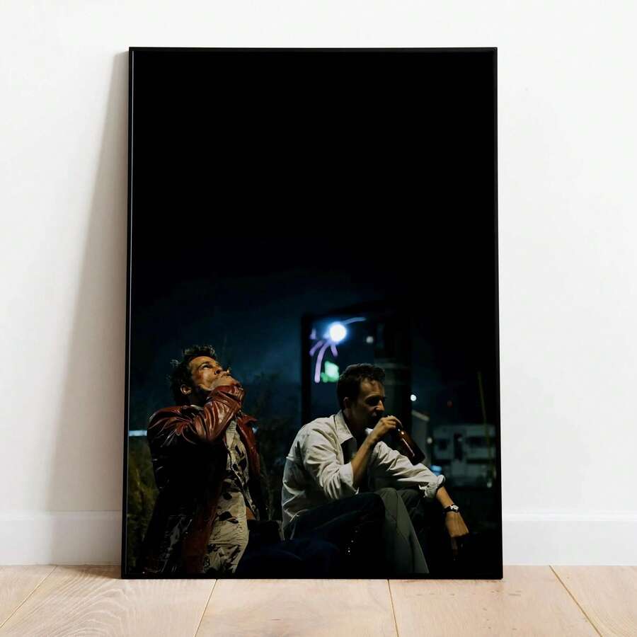 1 bản in poster phim "Fight Club" theo phong cách tối giản, không khung | Tác phẩm nghệ thuật cho bộ phim kinh dị của David Fincher - 5 - Xem 1