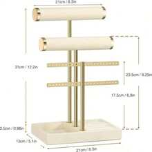 1pc 4-Tier Jewelry Storage Rack, Bracelet Display Stand, Detachable T-Shaped Organizer, Suitable For Storing Bracelets, Necklaces, Earrings, Rings, Unique Gift For Women, Mother's Day, Thanksgiving, Christmas - Multicolor - View 9