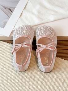 女童鞋 - 2026夏季新款蝴蝶结公主风女童凉鞋，网布镂空软底，透气鞋 - 粉色 - 查看 1