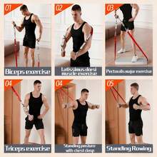 Dây kháng lực tập thể dục, dây hỗ trợ tập luyện sức mạnh cho nam và nữ, dây đàn hồi tập hít xà, dây tập luyện. - dây thun - Xem 5