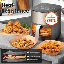 100 tờ giấy nướng dùng cho nồi chiên không dầu - Giấy nướng vuông dùng cho nướng bánh, nấu ăn và nấu bằng lò vi sóng - Dễ dàng vệ sinh và nấu ăn lành mạnh hơn - Eid Mubarak - gừng - Xem 9