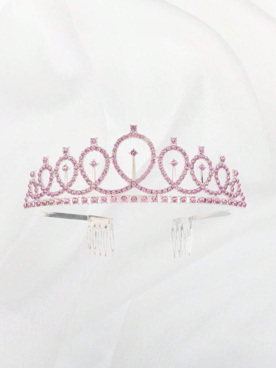 Vương miện Baroque thanh lịch, phụ kiện đội đầu cho nữ hoàng sinh nhật, phụ kiện tóc dự tiệc và dạ hội. - Nhiều màu - Xem 1