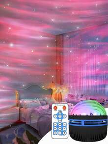 【极光投影仪】极光投影仪，极光LED星空夜灯 | 适用于卧室、家庭影院装饰、圣诞节、万圣节、婚礼、派对等节日场合 | 兼容移动电源、适配器（不含电池，包含电子产品） - 多色光 - 查看 4