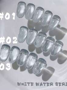 MIANEL 10ML 夏季美甲新品 2026 白色玻璃珠猫眼凝胶指甲油 透明闪粉指甲油 白色指甲油 美甲沙龙专用 UV 灯美甲 适用于手指甲和脚趾甲 - 彩色 - 查看 2
