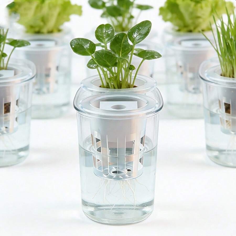 Bộ 10 giỏ trồng cây thủy canh (bao gồm 10 giỏ trồng + 10 miếng xốp ươm hạt) | Giúp cố định hạt giống, chống nổi, hệ rễ trong suốt, phụ kiện cho hệ thống nhà kính thủy canh ban công.