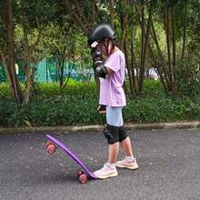 Adult and Kid Knee Pads Elbow Pads and Wrist Guards for Roller Inline Skating Scootering Skateboarding - negro - Ver 3