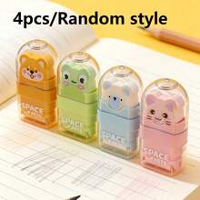 4pcs Cute, Durable And Precise Space Pet Erasers, Convenient To Use Anytime Anywhere! - Animal Shapes - View 11
