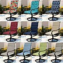 High Back Outdoor Chair Cushions-Proof Patio Dining Chair Cushions, Removable-Washable Cover Camping Beach Picnic Travel , Outdoor/Indoor High Back Chair Cushion Compatible Rocking Chairs, Dining Chairs, Desk & Office Chairs - Gifts - 灰色條紋 - 查看 3