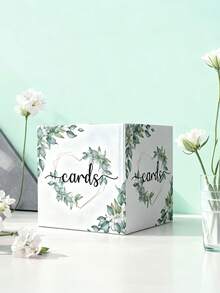 1pc Elegant Eucalyptus Wedding & Party Memory Box - Decorative Storage Trunk Suitable For Weddings, Birthdays, - Sturdy Paper Box For Mementos, Trophies & Certificates Presentation - Decorative Gift Card Box - View 4