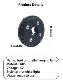 LED Outdoor Tent Umbrella Hanging Lamp, Creative Design, Suitable For Garden, Camping, Tent, Room, Living Room, Study, Multi-Scene Lighting - Hanging Lamp - View 9