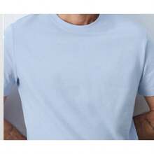 Men's Casual 100% Cotton Soft Crew Neck T-Shirt Daily Wear, High-Quality Plus-Size Pure Cotton Menswear,Mens Cotton T-Shirt, Paris Graphic Design, - 藍色 - 查看 7