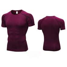 Men Workout Clothes - Burgundy - View 3