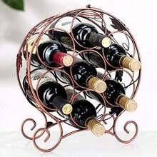 Estante para vinosSoporta hasta 7 Botellas de Vino de tamaño estándar - Soporte para Botellas de Vino de Metal Estante para vinos Independiente - como en la foto - Ver 3