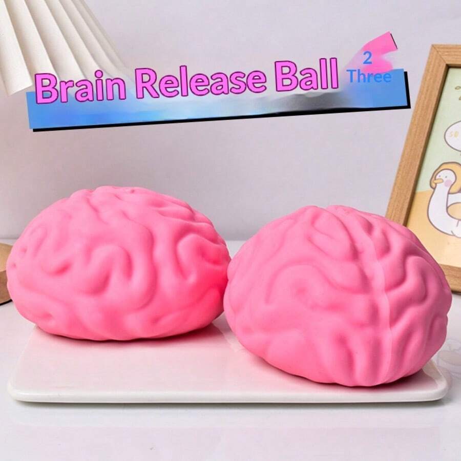 1个装 - 畅销超大号大脑减压挤压玩具，慢回弹，奶酪大脑史莱姆挤压玩具，适合女孩、青少年缓解压力，复活节礼物、生日礼物、圣诞节礼物、节日礼物 - 彩色 - 查看 1