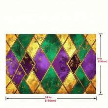 1PC[JIT] Mardi Gras Glitter Photography Backdrop Ideal For Anniversaries Housewarming More Party Banner Background Cloth 59x39 51.18x59 90.5x70.8in - 如圖所示 - 查看 2