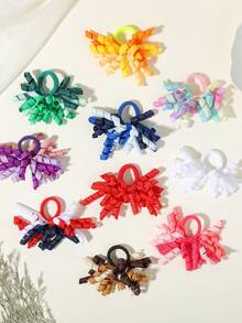 6 chiếc dây buộc tóc ombre, chất liệu nylon co giãn cao, kiểu dáng năng động và ngọt ngào. - Phối màu - Xem 9