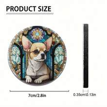 2 miếng lót ly hình chó Chihuahua dễ thương, chống trượt, cách nhiệt, phù hợp với nhiều loại cốc đựng đồ uống, dùng được cho cả nam và nữ. - Nhiều màu - Xem 5