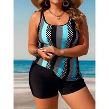 2026 New Model Women's Tankini Swimsuit With Shorts - Two Piece Swimsuit Modest Bathing Suit For Women - Tummy Control Swimwear For Beach, Pool, Vacation - Floral Print - 彩色 - 查看 1