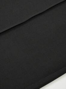 2026春夏欧美女式直筒阔腿休闲裤，中腰修身直筒休闲裤，时尚夏季款，采用轻盈弹力涤纶面料，黑色 - 黑色 - 查看 4