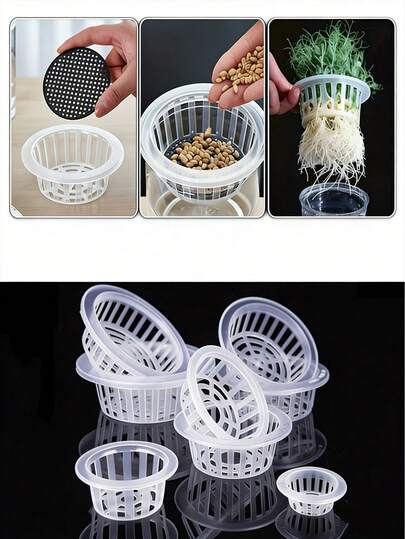 Giỏ trồng cây, Giỏ trồng rau thủy canh, Chậu hoa nhựa, Bình hoa, Giỏ trồng cây thủy canh, Cốc lưới trồng rau thủy canh, Cốc trồng cây không đất màu xanh dương giúp ổn định rễ, Thích hợp cho việc làm vườn ban công tại nhà và sản xuất thủy canh trong vườn ươm, Tiệc vườn mùa xuân, Ngày Quốc khánh, Trang trí nội thất mới, Trang trí nhà theo mùa