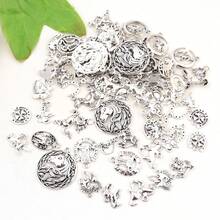 28/48 PCS Random Mixed Horse-Shaped Pendants, Vintage Alloy Horse Series Charms For Necklace, Bracelet And Earring Jewelry Making - A5668- - View 11