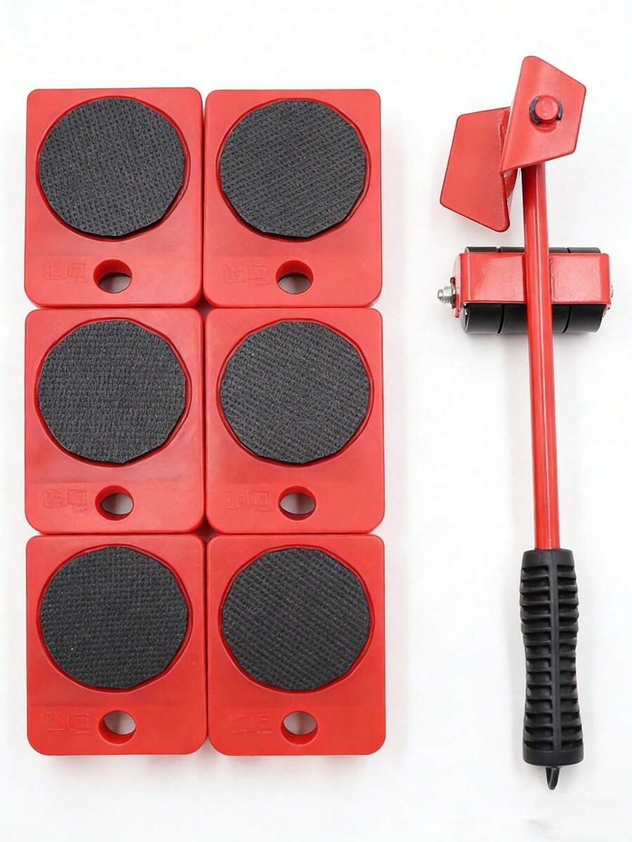 1pc Heavy Duty Furniture Mover, Made Of Sturdy Plastic Material, With Locking Swivel Casters And Non-Slip Rubber Pads, Suitable For Sofa, Bed, Mattress, Chair Etc., Can Be Used For DIY Moving, Multi-Surface Protection, No Scratches - Multicolor - View 1