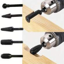 1 Set 5pcs Rotary Tool Kit Woodworking Tools, Durable Woodworking And Grinding Milling Cutter, Suitable For Woodworking, Metal Drilling, Carving And Polishing, Professional Grade Grinding Head, Industrial Grade Cutting Tool - 5-piece Set - View 6