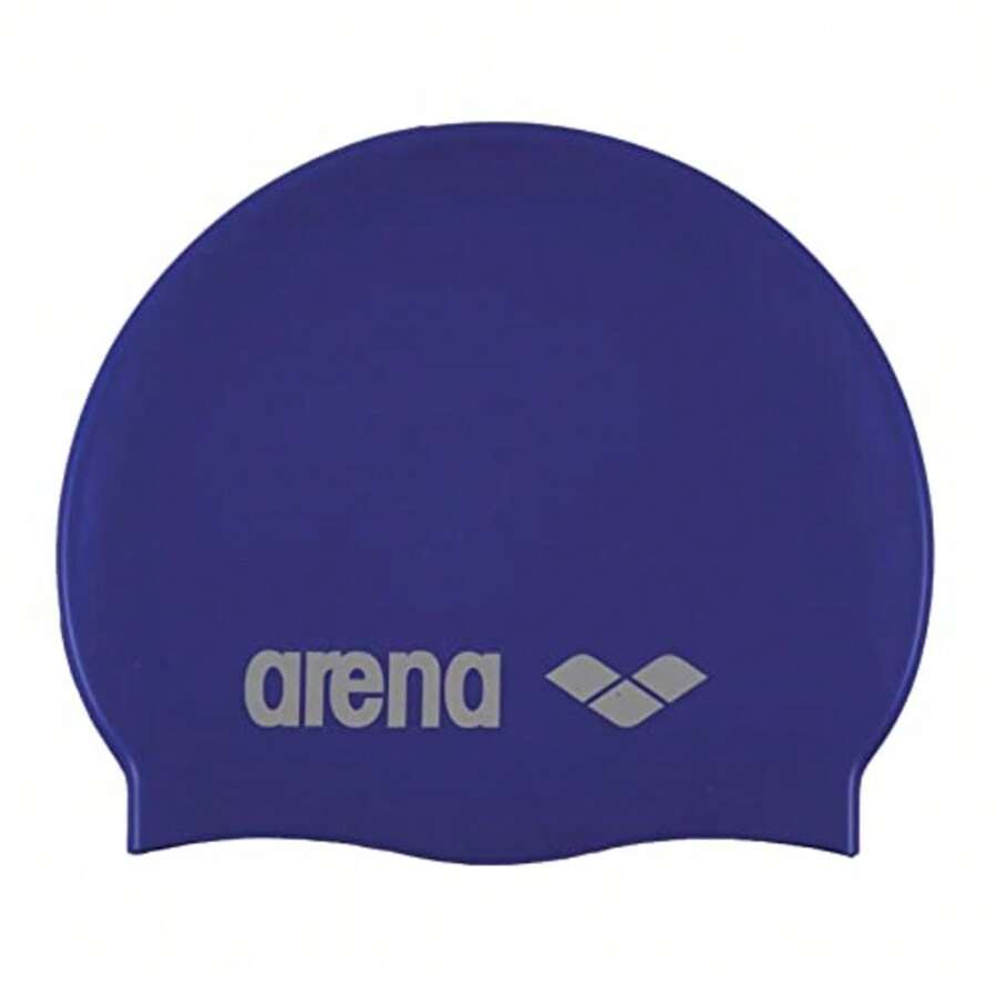 Arena Classic Unisex Soft Silicone Swim Cap For Women And Men Intensive Training Comfortable Non-Slip Long Hair Swimming Hat - Sky Blue/White - View 1