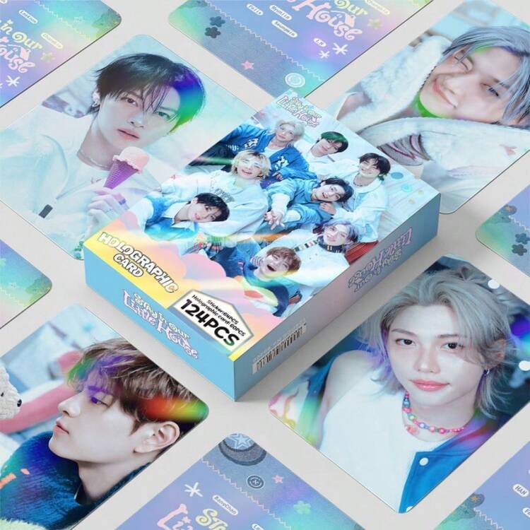 124pcs Holographic Photocard, STAY In Our Little House Sticker, LOMO Cards - Multicolor - View 13