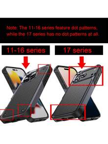 豪华全包防震手机壳,适用于 17 Pro Max、17 Pro、16、15、14 Plus、13、12、11 Pro Max Plus、17 Air,二合一保护壳 - 灰黑色 - 查看 7