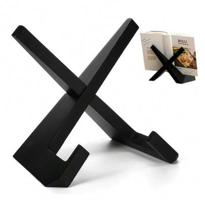 2pcs Handmade Natural Wooden X-Shaped Cookbook Stand | Adjustable Angle Kitchen Recipe Holder, Dual-Use As Desk Organizer & Phone/Tablet Stand, Farmhouse Decor, Sturdy & Easy To Clean, Christmas & New Year Gift