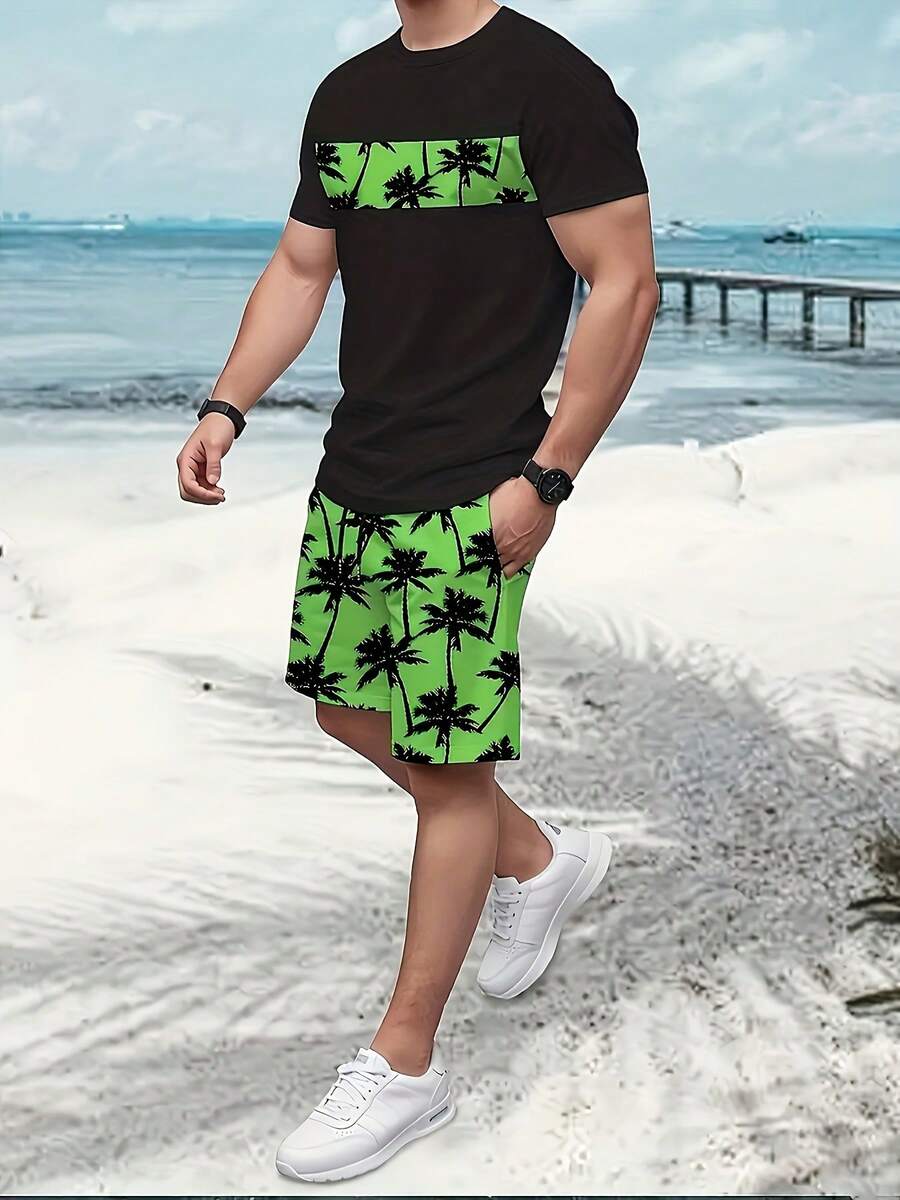 Conjunto de camiseta para hombre - Colores mezclados - Ver 1