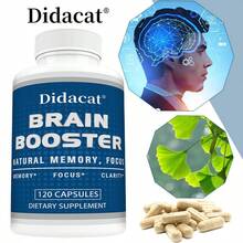 Brain-Boosting Supplement Containing Ginkgo, Ginseng, Rhodiola Rosea, And Omega-3 To Help Maintain Healthy Brain Function. 120 Capsules. - 1 chai - Xem 1