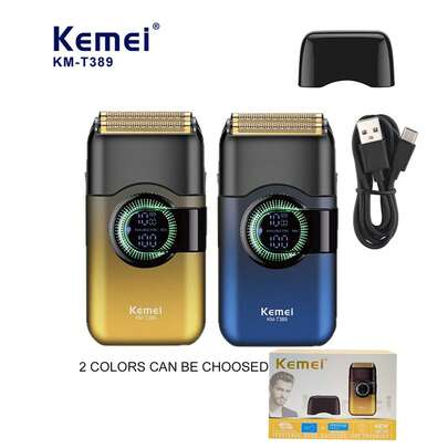 Kemei 时尚彩色电动剃须刀，男士剃须刀，胡须修剪器，专业男士剃须刀，男士礼物，生日礼物
