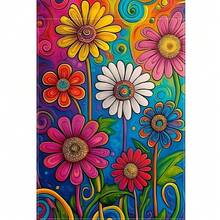 2D Flat - 2D Flat - 1pc A Lively Floral Garden Flag - A Double-Sided Burlap Yard Ornament, Measuring 12X18 Inches, Featuring A Colorful Daisies Design Suitable For Outdoor Seasonal Decor In Spring And Summer. Made From Durable Polyester - 1 lá cờ - Xem 5