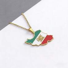 1 chiếc dây chuyền mặt bản đồ bằng thép không gỉ mạ vàng 18K, thời trang và đa năng, phù hợp cho phụ nữ. - Nhiều màu - Xem 8