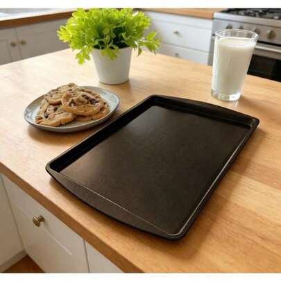 Nonstick 13.2" X 9.2" Rectangle Baking Sheet, Cookie Pan, Dark Gray