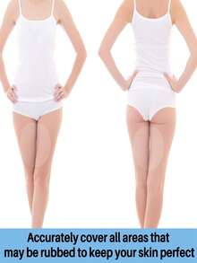 50 piezas de pegatinas para levantar los muslos, pegatinas transparentes e invisibles para el cuello para mujeres. Pegatinas ovaladas transparentes para levantar la piel de los muslos internos. Adecuado para la playa, la piscina y correr para evitar la fricción. - transparente - Ver 5